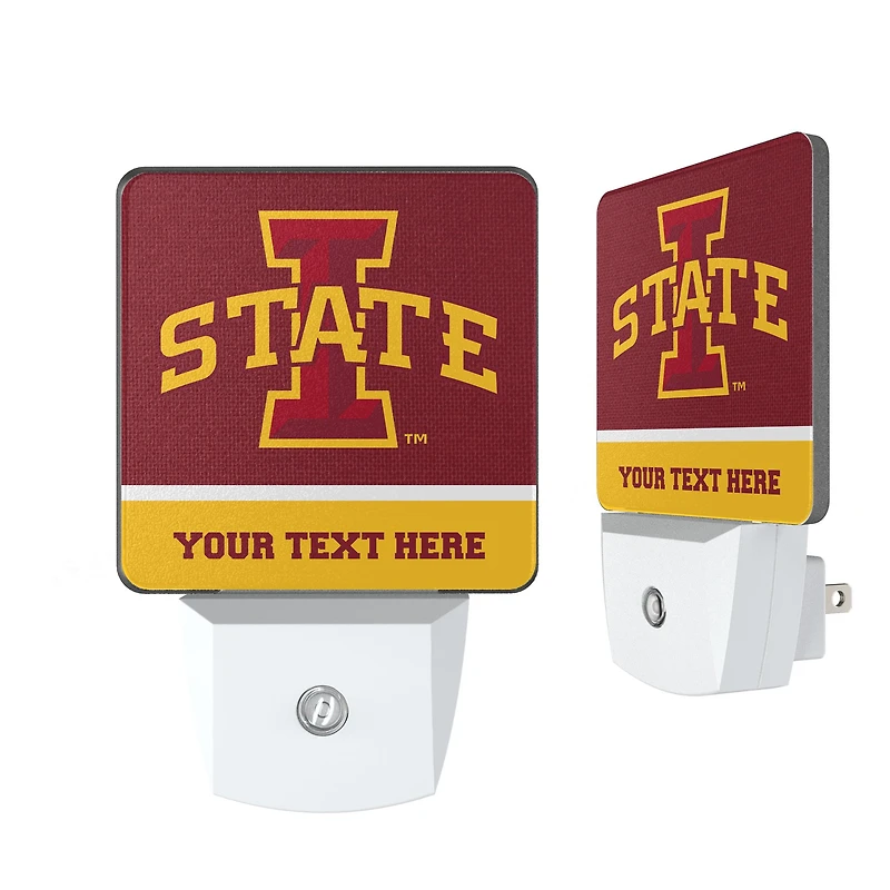 Iowa State Cyclones Personalized 2-Piece Nightlight Set