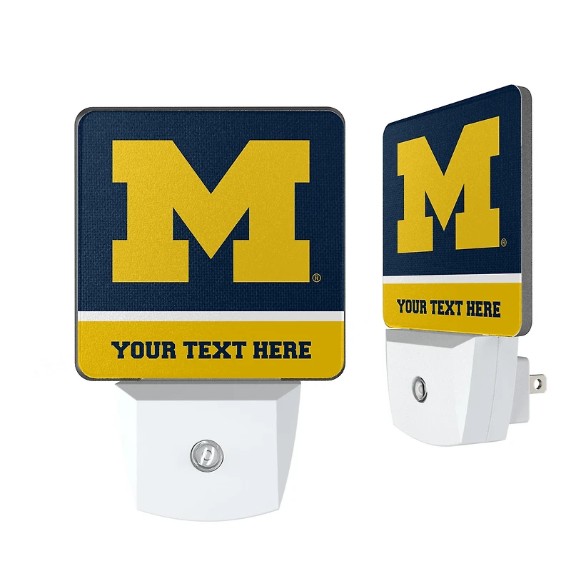 Michigan Wolverines Personalized 2-Piece Nightlight Set
