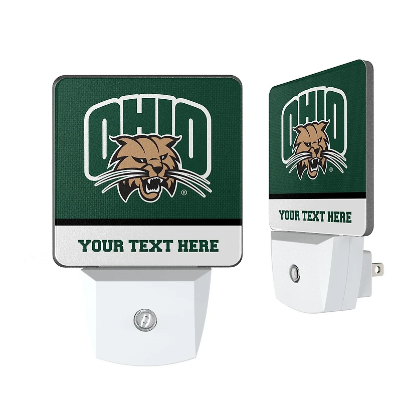 Ohio Bobcats Personalized 2-Piece Nightlight Set