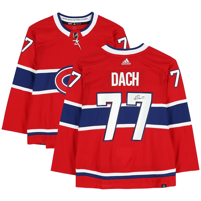 Kirby Dach Montreal Canadiens Autographed Adidas Authentic Jersey