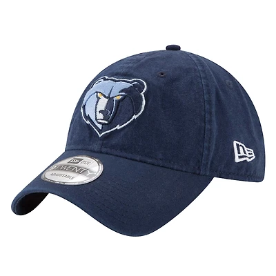 Men's New Era Navy Memphis Grizzlies Team 2.0 9TWENTY Adjustable Hat