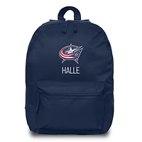 Navy Columbus Blue Jackets Personalized Backpack