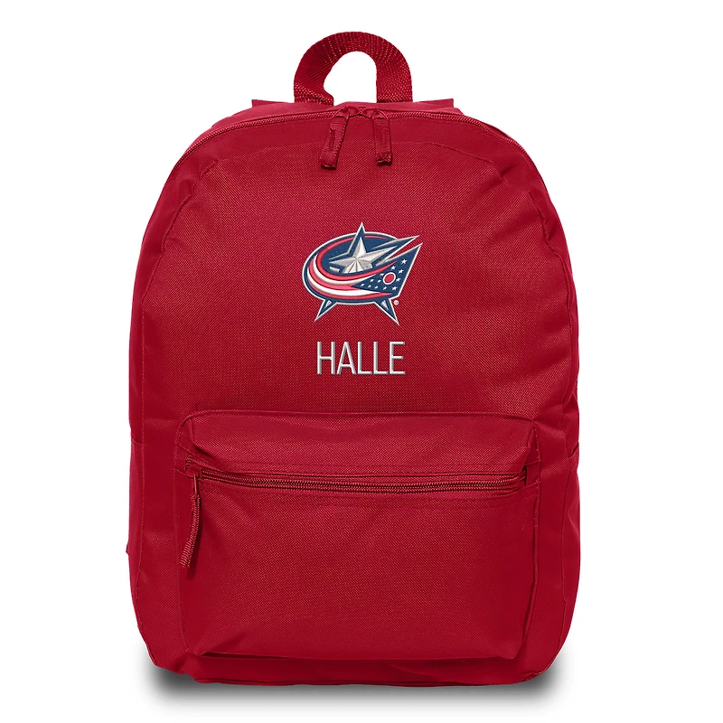 Red Columbus Blue Jackets Personalized Backpack