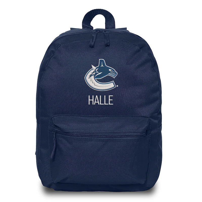 Navy Vancouver Canucks Personalized Backpack