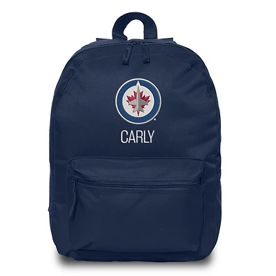 Navy Winnipeg Jets Personalized Backpack