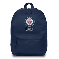 Navy Winnipeg Jets Personalized Backpack