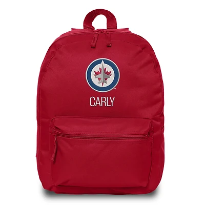 Red Winnipeg Jets Personalized Backpack