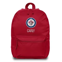 Red Winnipeg Jets Personalized Backpack