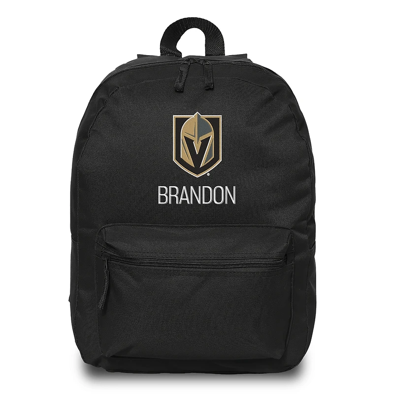Black Vegas Golden Knights Personalized Backpack