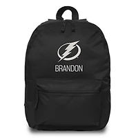 Black Tampa Bay Lightning Personalized Backpack