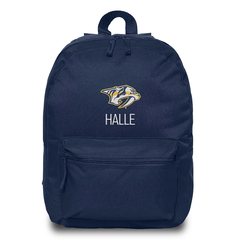 Navy Nashville Predators Personalized Backpack