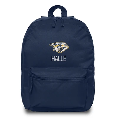 Navy Nashville Predators Personalized Backpack