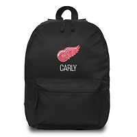Black Detroit Red Wings Personalized Backpack