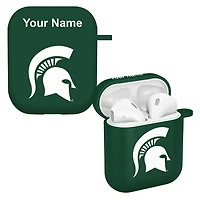 Green Michigan State Spartans Personalized AirPods Case Cover