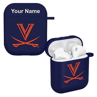 Navy Virginia Cavaliers Personalized AirPods Case Cover