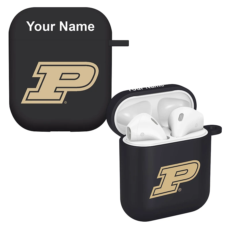 Black Purdue Boilermakers Personalized AirPods Case Cover