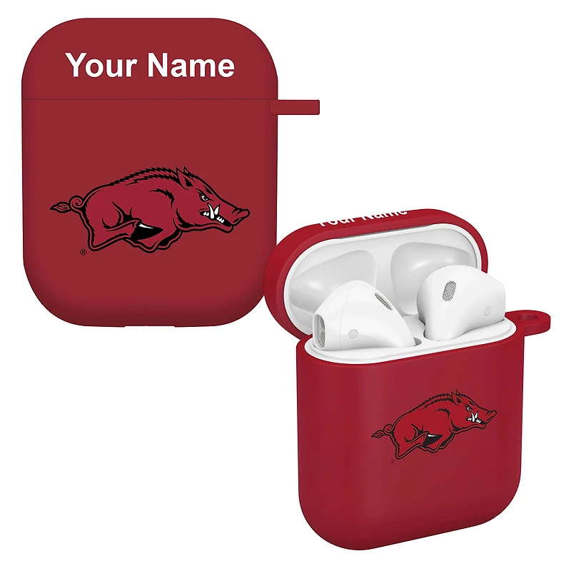 Cardinal Arkansas Razorbacks Personalized AirPods Case Cover