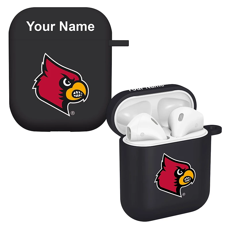 Black Louisville Cardinals Personalized AirPods Case Cover