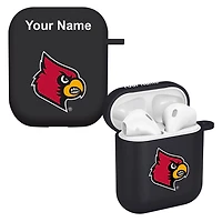 Black Louisville Cardinals Personalized AirPods Case Cover