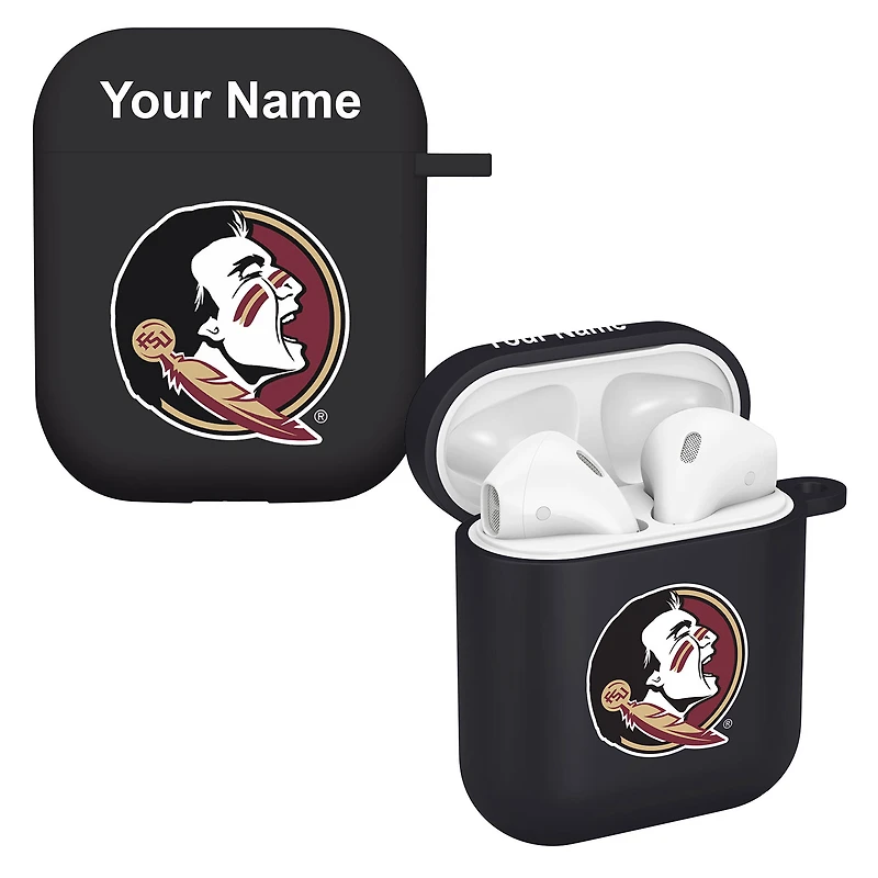 Black Florida State Seminoles Personalized AirPods Case Cover