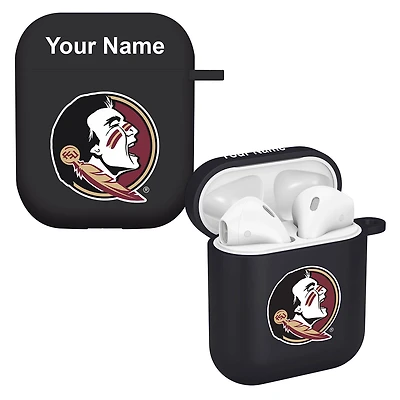 Black Florida State Seminoles Personalized AirPods Case Cover