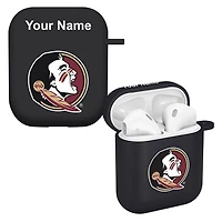 Black Florida State Seminoles Personalized AirPods Case Cover