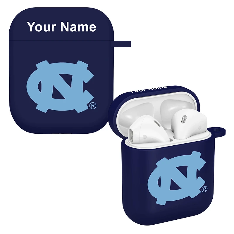 Navy North Carolina Tar Heels Personalized AirPods Case Cover
