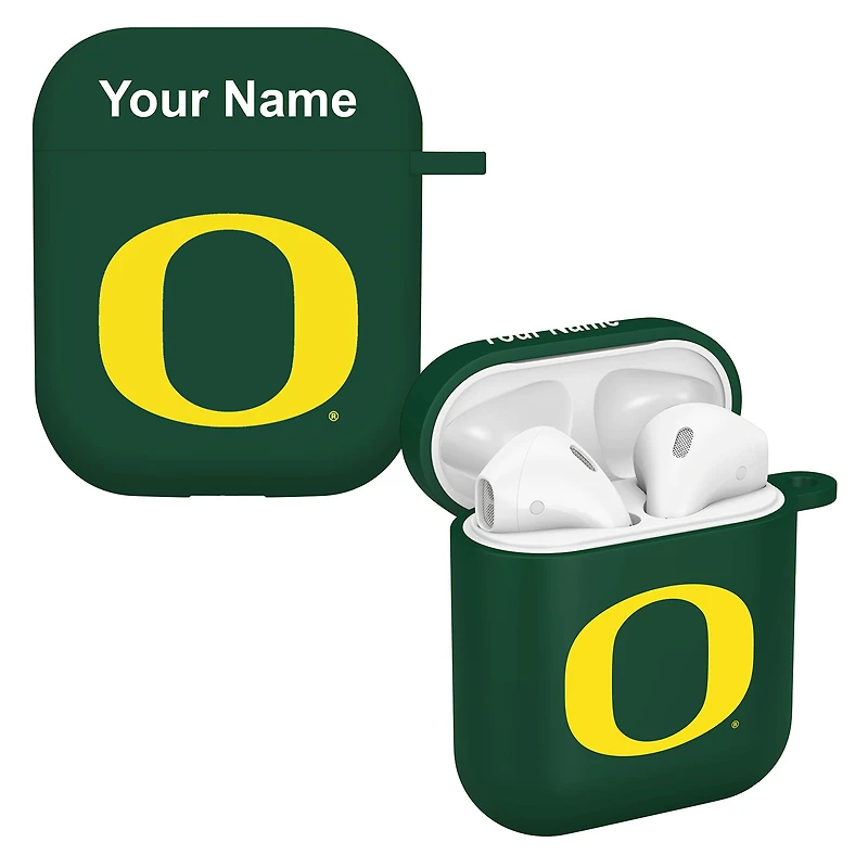 Green Oregon Ducks Personalized AirPods Case Cover