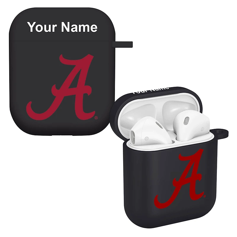 Black Alabama Crimson Tide Personalized AirPods Case Cover