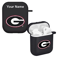 Black Georgia Bulldogs Personalized AirPods Case Cover