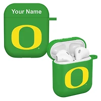 Forest Green Oregon Ducks Personalized AirPods Case Cover