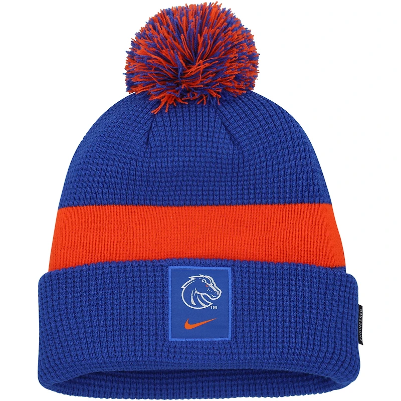 Men's Nike Royal Boise State Broncos Sideline Team Cuffed Knit Hat with Pom