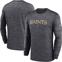 Men's Nike  Black New Orleans Saints Sideline Team Velocity Performance Long Sleeve T-Shirt