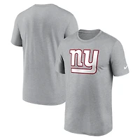 Men's Nike Heather Charcoal New York Giants Primetime Legend Dri-FIT T-Shirt