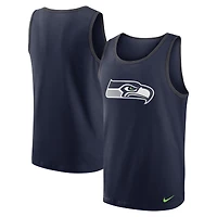 Men's Nike Navy Seattle Seahawks Tri-Blend Tank Top