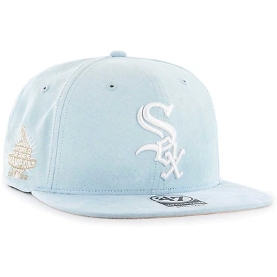 Men's '47 Light Blue Chicago White Sox Ultra Suede Captain Snapback Hat
