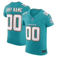 Men's Nike Aqua Miami Dolphins Vapor F.U.S.E. Elite Custom Jersey