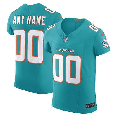 Men's Nike Aqua Miami Dolphins Vapor F.U.S.E. Elite Custom Jersey