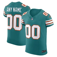 Men's Nike Aqua Miami Dolphins Alternate Vapor F.U.S.E. Elite Custom Jersey
