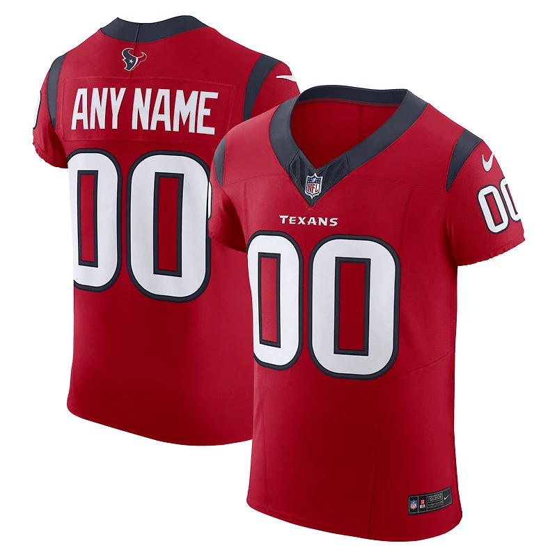 Men's Nike Red Houston Texans Alternate Vapor F.U.S.E. Elite Custom Jersey