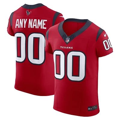 Men's Nike Red Houston Texans Alternate Vapor F.U.S.E. Elite Custom Jersey