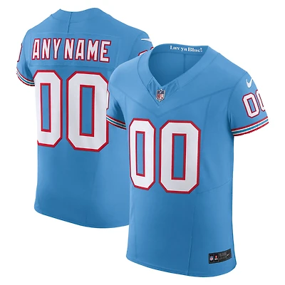 Men's Nike Light Blue Tennessee Titans Vapor F.U.S.E. Elite Custom Jersey