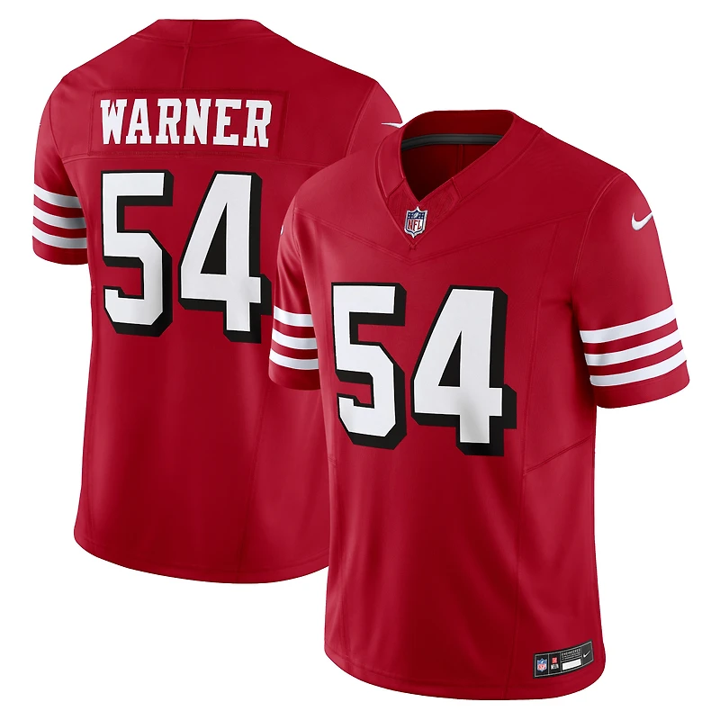 Men's Nike Fred Warner Scarlet San Francisco 49ers Vapor F.U.S.E. Limited Jersey