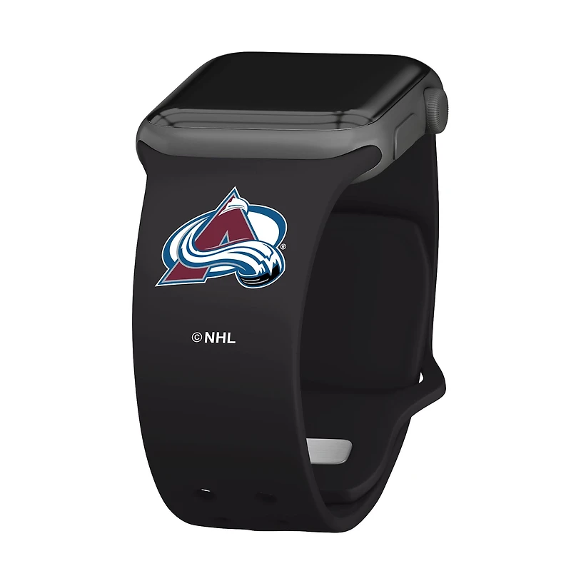 Black Colorado Avalanche Silicone Apple Watch Band
