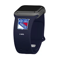 Navy New York Rangers Silicone Apple Watch Band