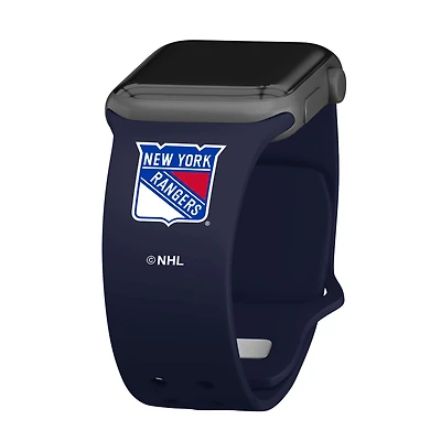 Navy New York Rangers Silicone Apple Watch Band