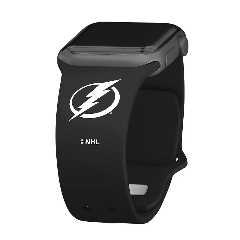 Black Tampa Bay Lightning Silicone Apple Watch Band
