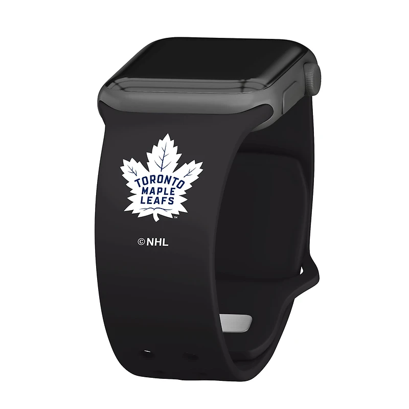 Black Toronto Maple Leafs Silicone Apple Watch Band