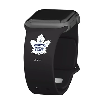 Black Toronto Maple Leafs Silicone Apple Watch Band