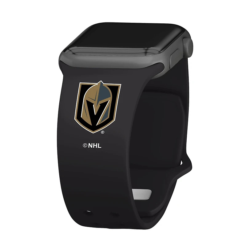 Black Vegas Golden Knights Silicone Apple Watch Band